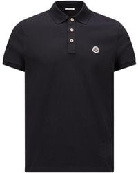 Moncler - Logo Patch Short-Sleeved Polo Shirt - Lyst