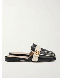 Gucci - Logo Plaque Quilted Mules - Lyst