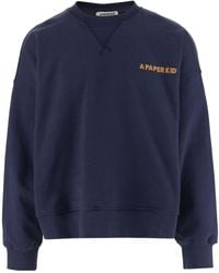 A PAPER KID - Logo-Print Sweatshirt - Lyst