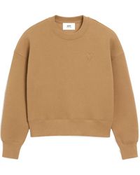 Ami Paris - Ami De Coeur Logo Embossed Sweatshirt - Lyst