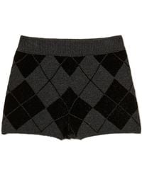 Twinset - Diamond-Pattern Knit Shorts - Lyst
