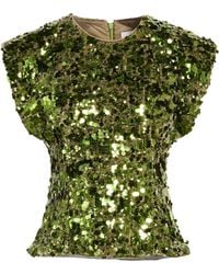 Ganni - All-Over Sequined Top - Lyst