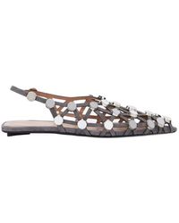 The Attico - Grid Scarpe Basse Grey - Lyst