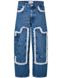 Ganni - Denim Audri Straight Leg Jeans - Lyst