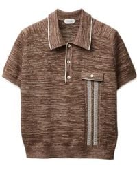Versace - Mouliné Jacquard Knit Polo Shirt - Lyst