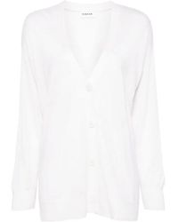 P.A.R.O.S.H. - V-Neck Rib-Trim Cardigan - Lyst
