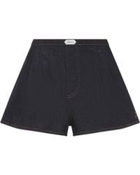 Jacquemus - Pleated Denim Shorts - Lyst