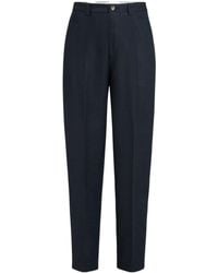 Brunello Cucinelli - Cotton-Linen Panama Trousers - Lyst