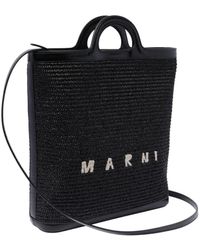 Marni - Tropicalia Logo Embroidered Raffia Tote Bag - Lyst