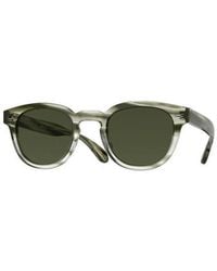 Oliver Peoples - Round Logo Sunglasses - Lyst