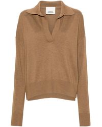 Isabel Marant - Lapel Long-Sleeved Sweater - Lyst