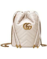 Gucci - Gg Marmont Mini Quilted Bucket Bag - Lyst