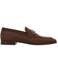 Ferragamo - Moccasin With Gancini Ornament - Lyst