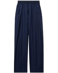 KENZO - Logo Waistband Wide-Leg Pants - Lyst