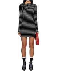 MSGM - Striped Mini Dress - Lyst