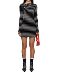 MSGM - Striped Mini Dress - Lyst