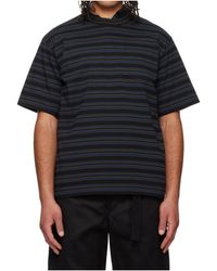 Sacai - Striped T-Shirt - Lyst