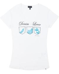 Armani Jeans - Round-Necked Logo T-Shirt - Lyst