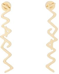 Marni - Symbol Embellished Logo Plaque Earrings - Lyst