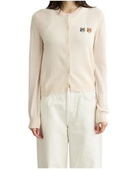 Maison Kitsuné - Double Fox Head Regular Cardigan - Lyst
