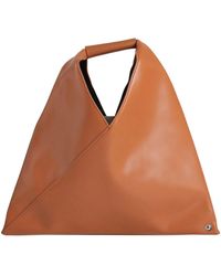 MM6 by Maison Margiela - Large Solidcolor Leather Tote Bag - Lyst