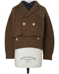 Sacai - Double-Breasted V-Neck Cardigan - Lyst