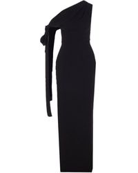 Solace London - Irina Scarf-Detail Crepe Gown - Lyst