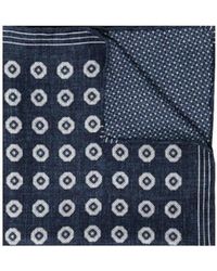 Brunello Cucinelli - Geometric-Pattern Silk Pocket Square - Lyst
