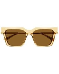 Bottega Veneta - Logo Sunglasses - Lyst