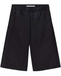 Alexander Wang - Perforated-Logo Knee-Length Shorts - Lyst