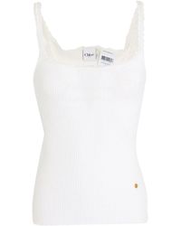 Chloé - Solid Color Sleeveless Vest - Lyst