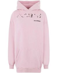 Balenciaga - Logo Printed Oversized Hoodie - Lyst