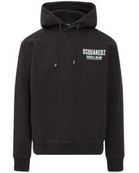 DSquared² - Logo Printed Hooded Sweater - Lyst