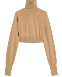 Sportmax - High Neck Long-Sleeved Jumper - Lyst