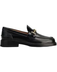 Tod's - Logo-Plaque Round Toe Loafers - Lyst