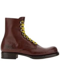 Prada - Lace-Up Ankle Boots - Lyst