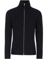 Maison Margiela - Malgione Zip-Up Knitted Sweater - Lyst