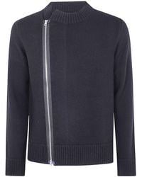Sacai - Zip-Front Wool Cardigan - Lyst
