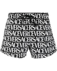 Versace - Logo Print Swimming Trunks - Lyst