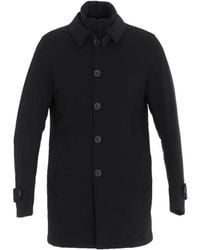 Herno - Buttoned Down High-Neck Coat - Lyst