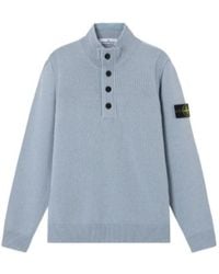 Stone Island - Regular-Fit Half-Zip Jumper With Button Placket - Lyst