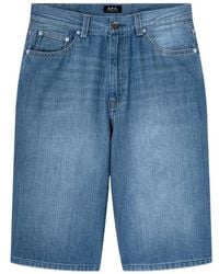 A.P.C. - Westland Denim Shorts - Lyst