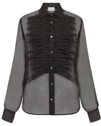 P.A.R.O.S.H. - Ruffled Silk Blouse - Lyst