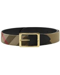 Burberry - Check Pattern Buckle Belt - Lyst