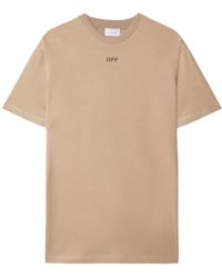 Off-White c/o Virgil Abloh - Logo Embroidered Crewneck T-Shirt - Lyst