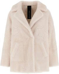 Blancha - Star Pattern Fur Coat - Lyst