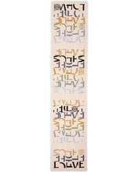 Loewe - Logo-Pattern Frayed Edge Scarf - Lyst