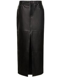 Reformation Veda Kendi Leather Dress in Black | Lyst