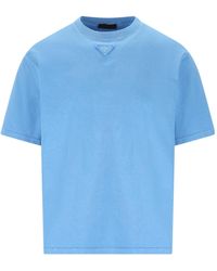 Prada - Cotton T-Shirt - Lyst