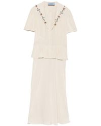 Prada - Short Sleeve Dress - Lyst